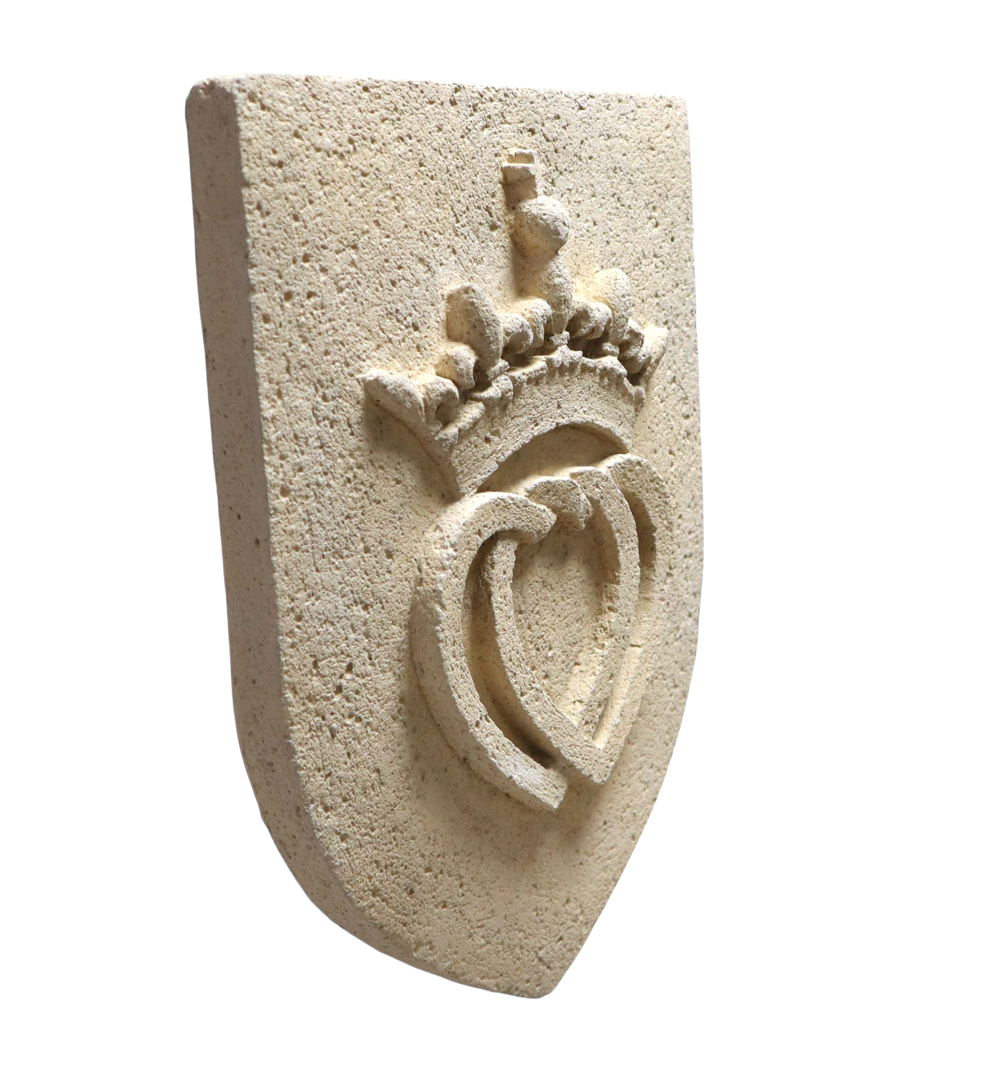 Blason vendéen coeur vendéen en pierre (3) clair
