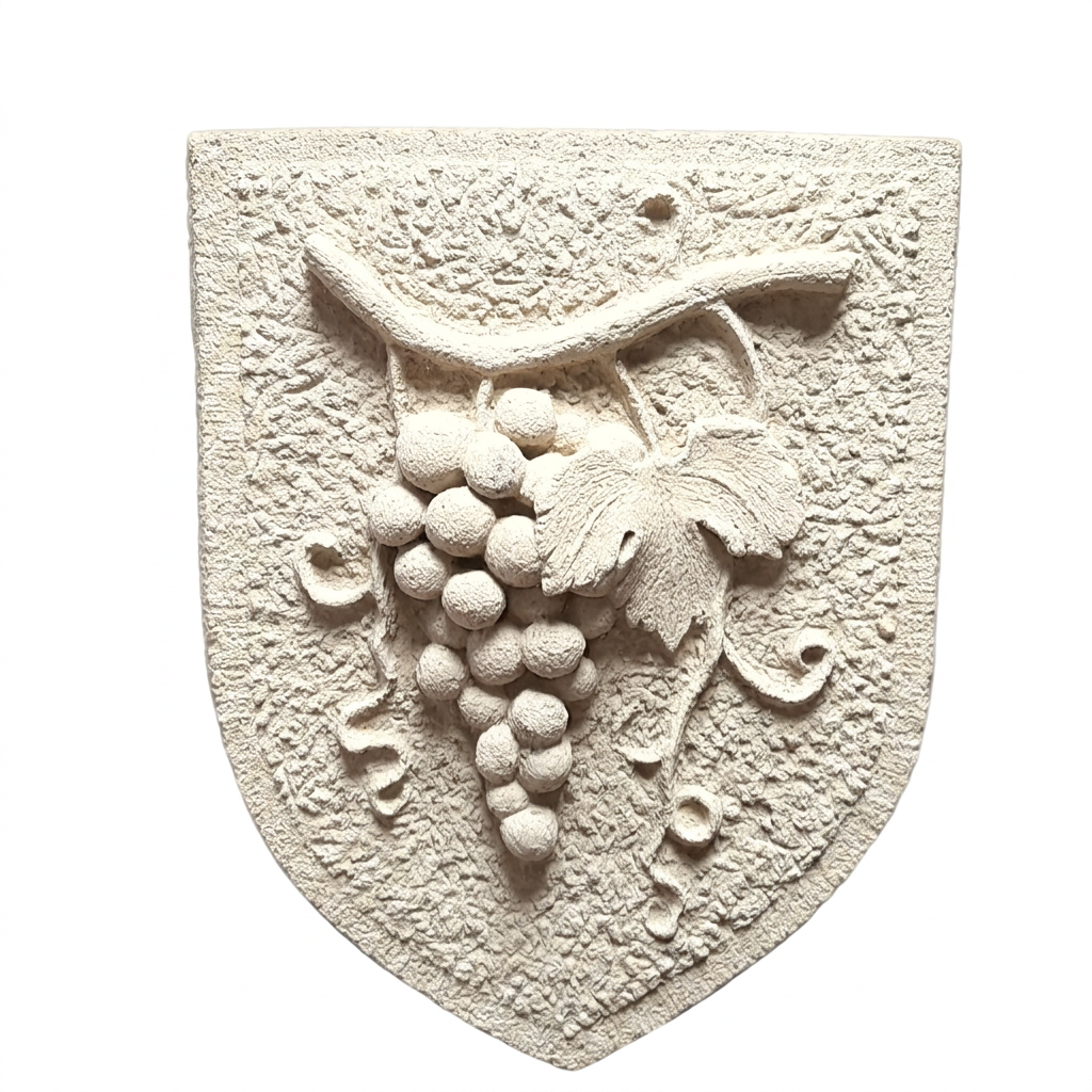 Blason décoration vigne ton pierre (4)