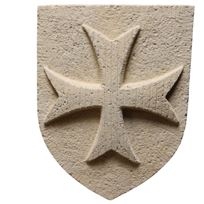 Blason des templiers hospitaliers en pierre (4)