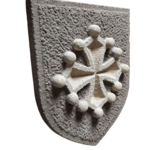 Blason croix occitane 2 couleurs fong gris (6)