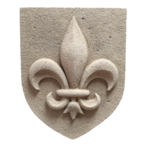 Blason fleur de lys en pierre (8)