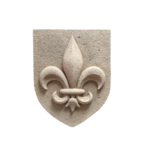 Blason fleur de lys en pierre (9)