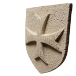 Blason des templiers hospitaliers en pierre (2)