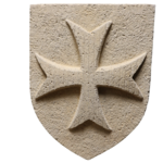 Blason des templiers hospitaliers en pierre (4)