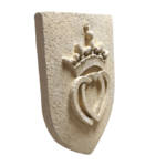 Blason vendéen coeur vendéen en pierre (3) clair