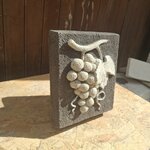 sculpture murale vigne en 2 couleurs fond gris (7)