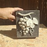 sculpture murale vigne en 2 couleurs fond gris (2)