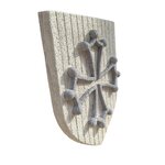 Blason languedoc 2 couleurs croix grise sur fond ton pierre (1)