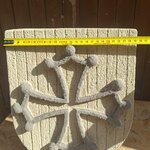 Blason languedoc 2 couleurs croix grise sur fond ton pierre (5)