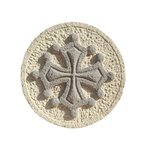 croix occitane ronde 20 cm grise sur fond ton pierre (2)