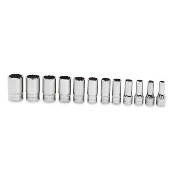 Crescent 1/4 po. 3/8 po. et 1/2 po. Jeu d'outils mécaniques SAE/métriques à 6 et 12 points... | Home Depot Canada