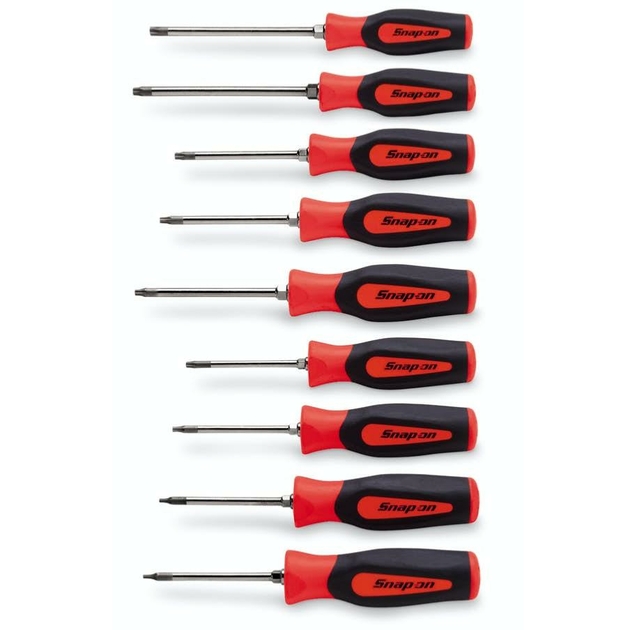 Lot De 5 Tournevis SNAP ON – Manches Rouges, Embouts Plats Et Cruciformes – Occasion