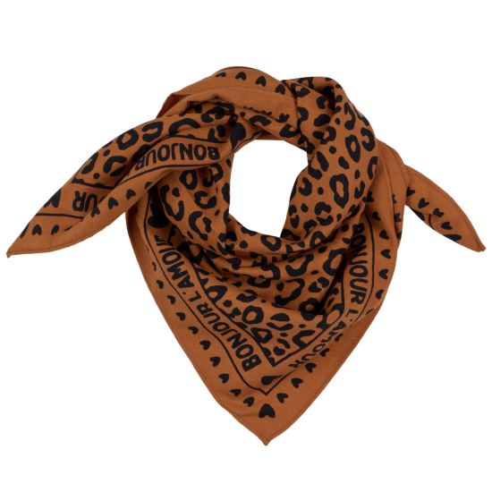 foulard-marron-noir