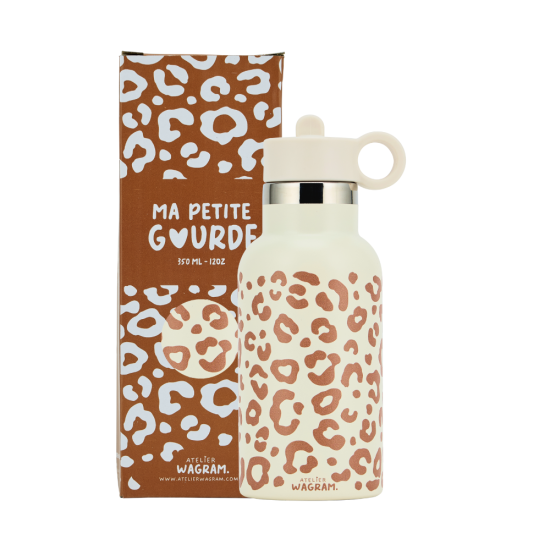 gourde-acier-inoxydable-creme-leopard-B2B