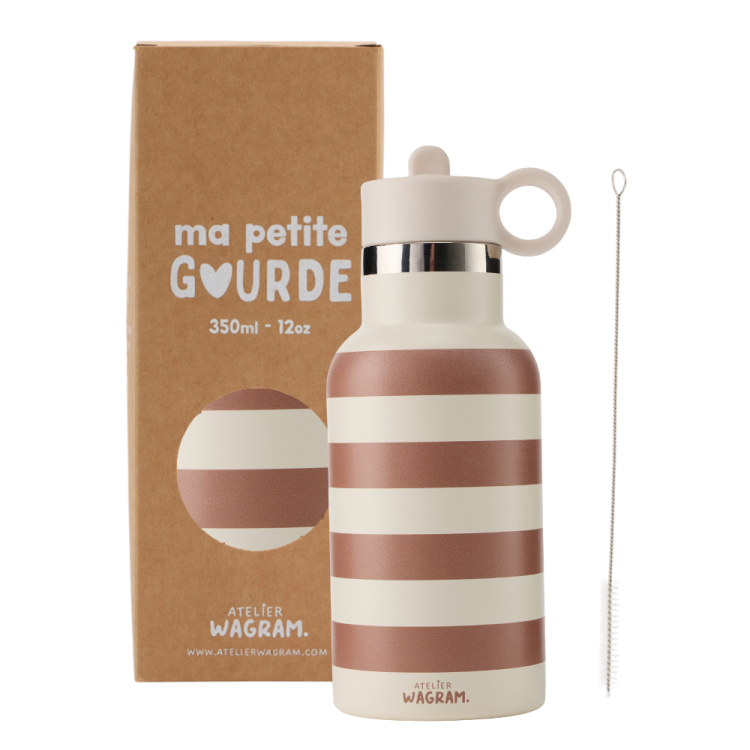 gourde-acier-inoxydable-rayures-marron-B2B
