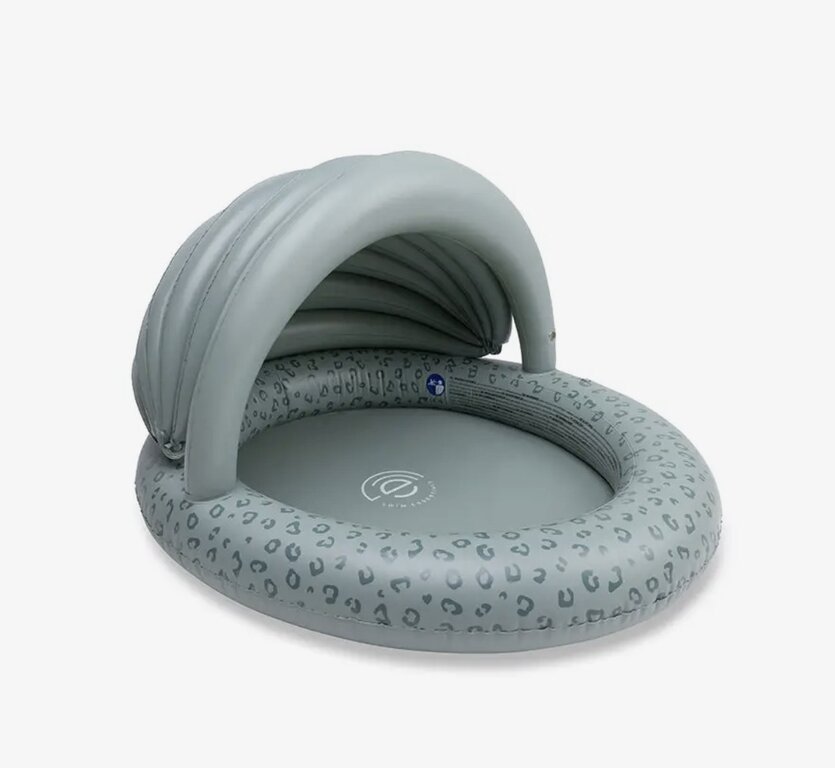 Piscine Bébé Swim Essentials – 150 Cm Léopard Beige, 3 Anneaux, Gonflable, Capacité 180L, Dès 3 Ans