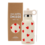 gourde-acier-inoxydable-creme-coeurs-rouges-B2B