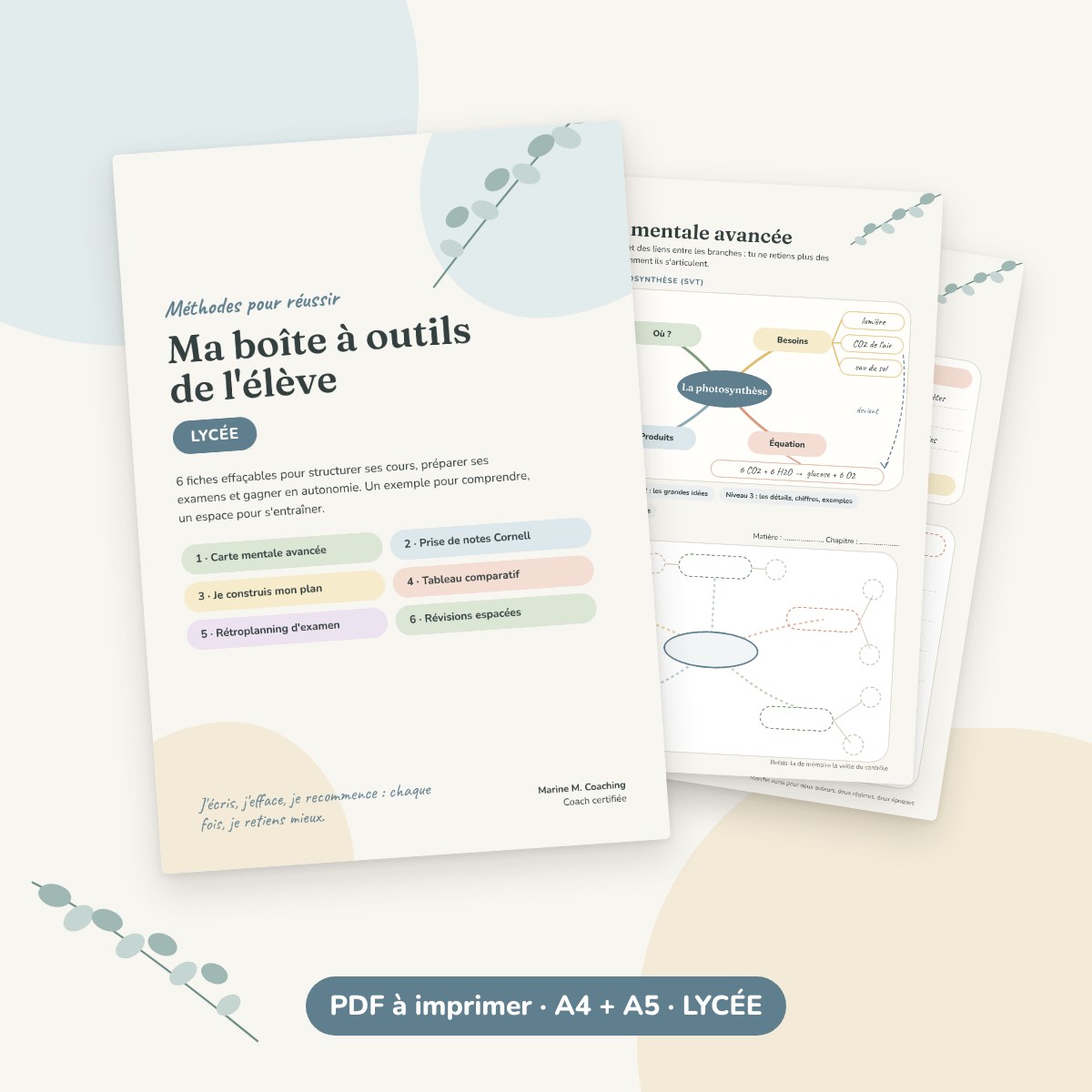 Couverture Boite a outils de leleve lycee et fiches methode effacables