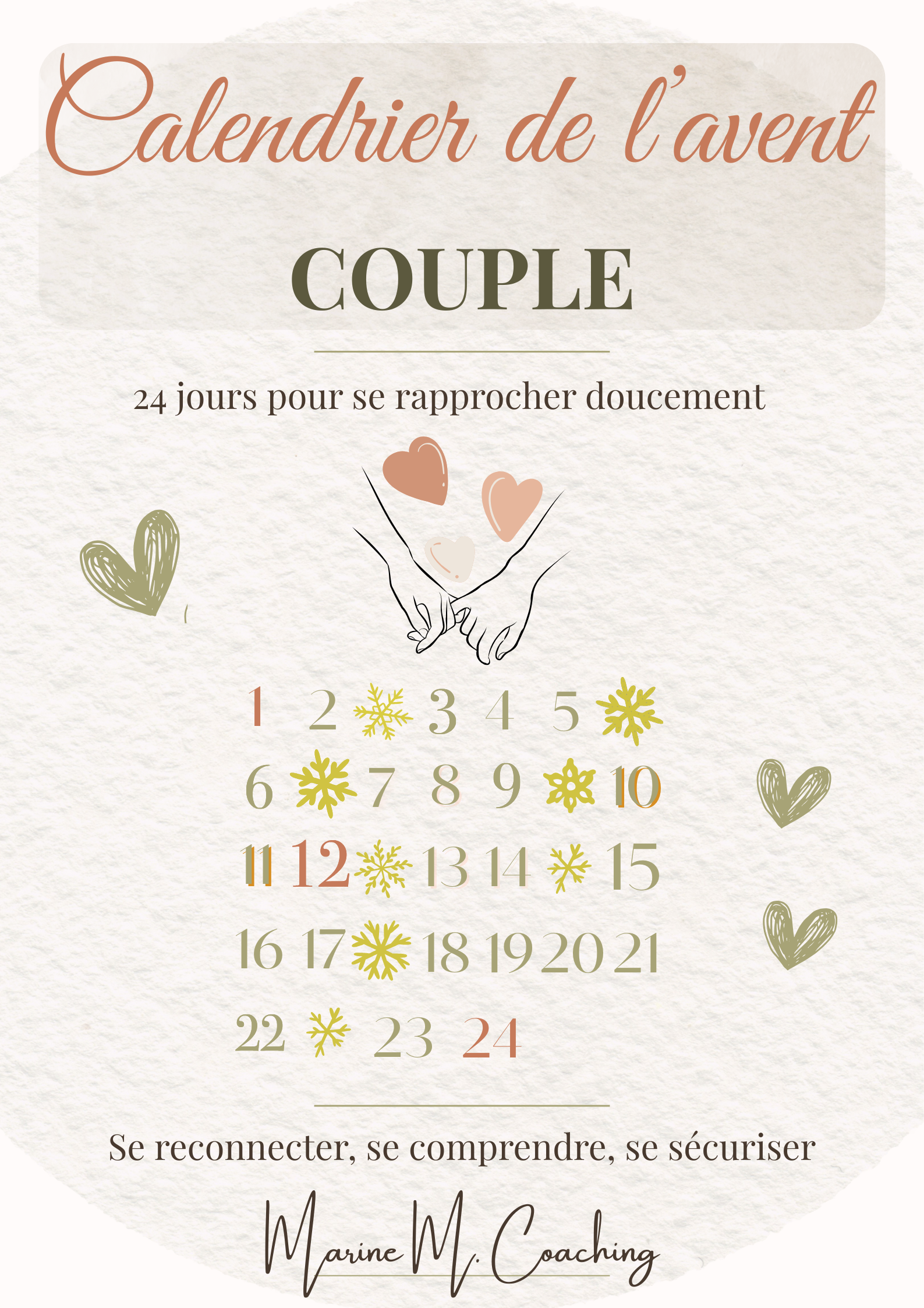 Beige Créatif Calendrier de l’Avent Poster