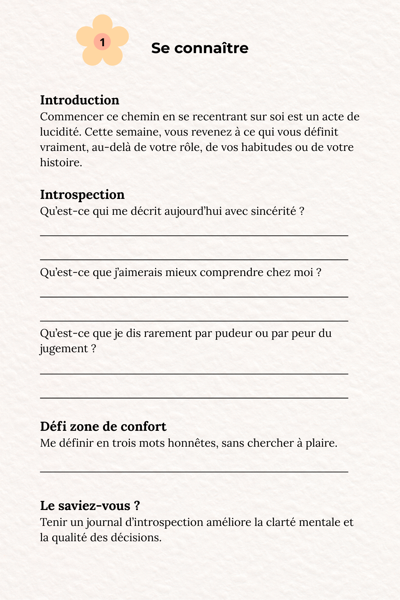 semaine 1