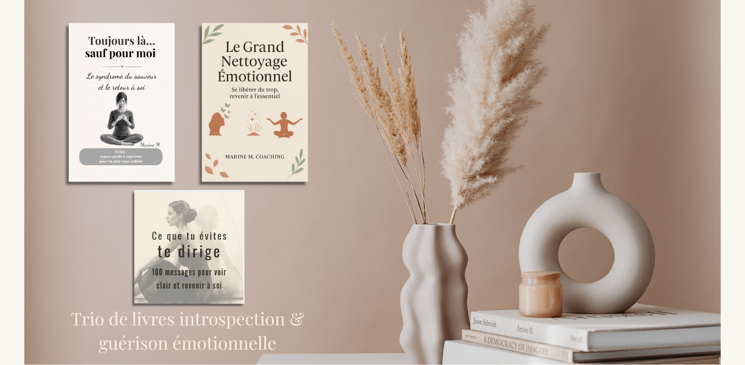 Trio de livres introspection et guérison émotionnelle