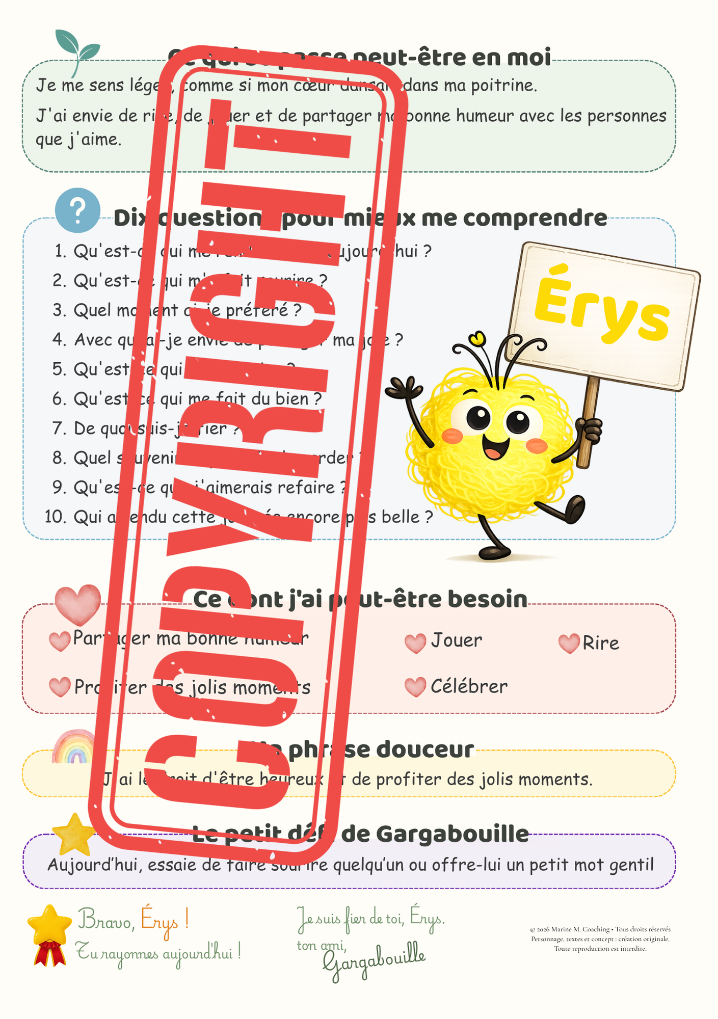 la joie personnalisé verso