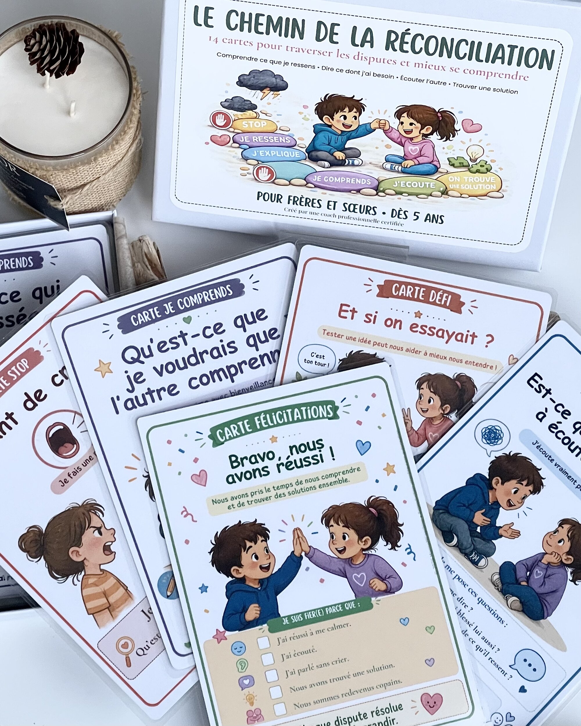 Coffret Le Chemin de la Réconciliation pour accompagner les disputes entre frères et sœurs