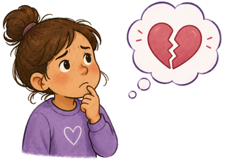 Enfant qui cherche à comprendre ce qui l'a blessé