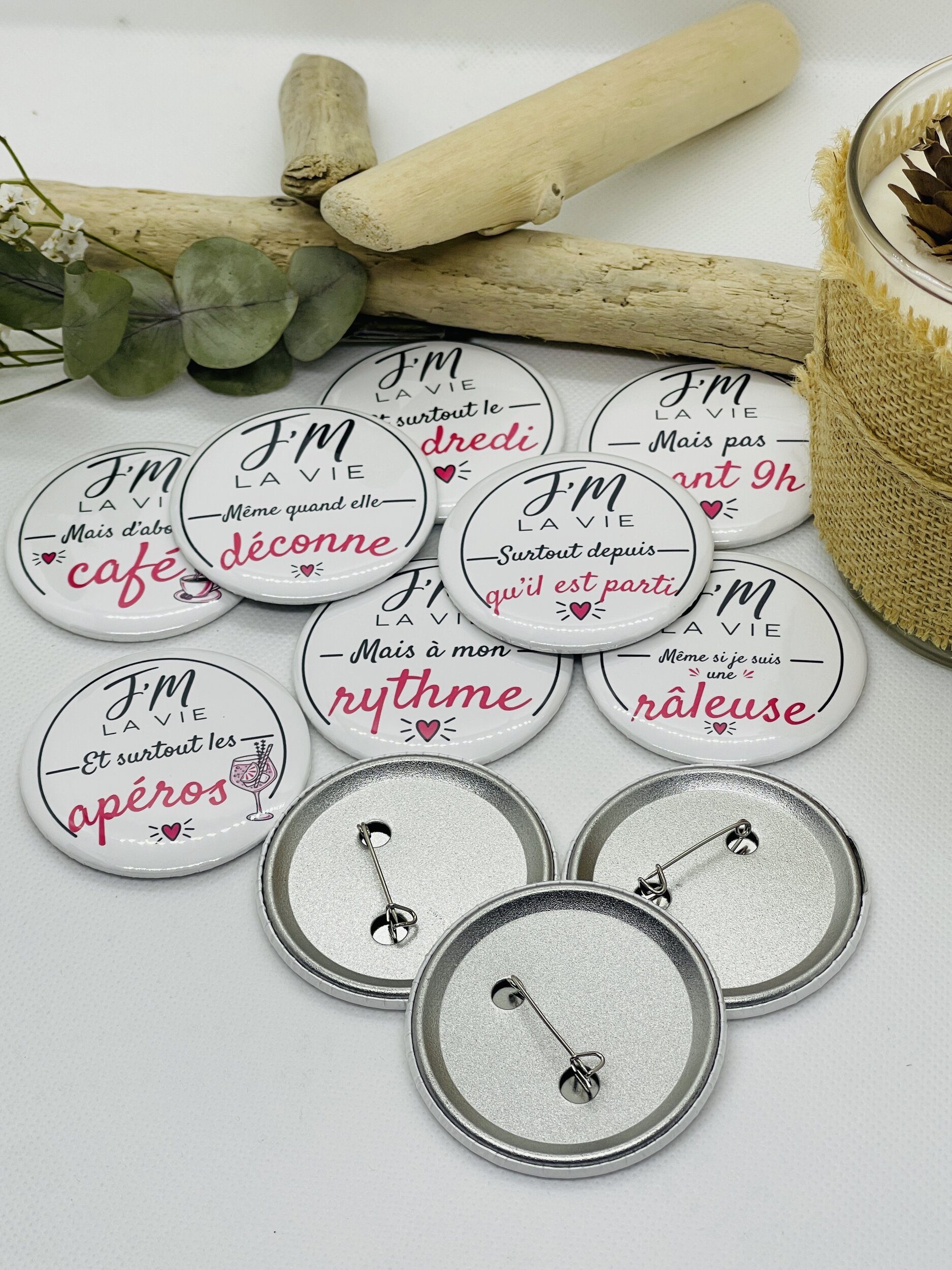 Badges J'M la vie