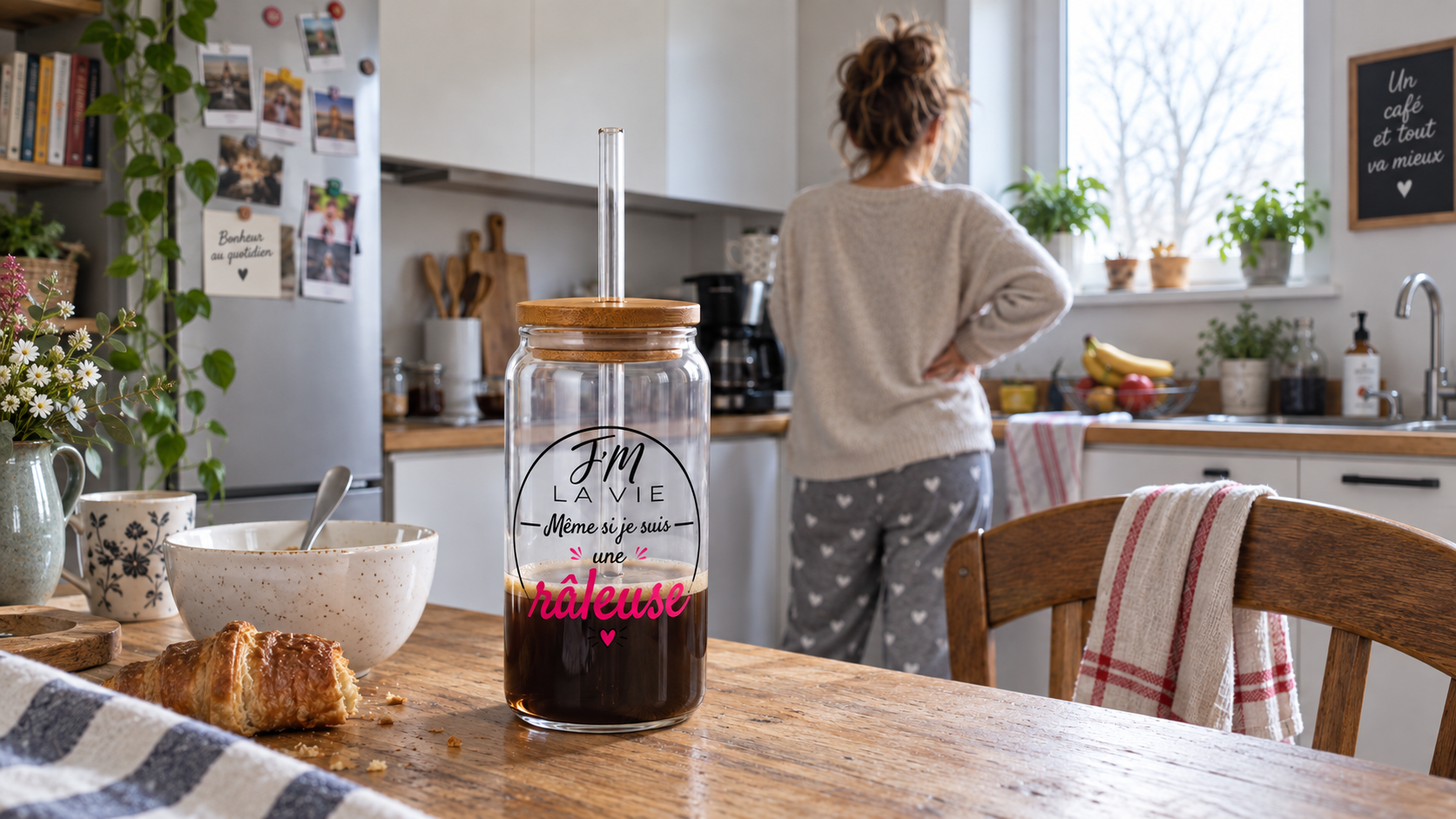 Verre avec paille J’M la vie Même si je suis une râleuse
