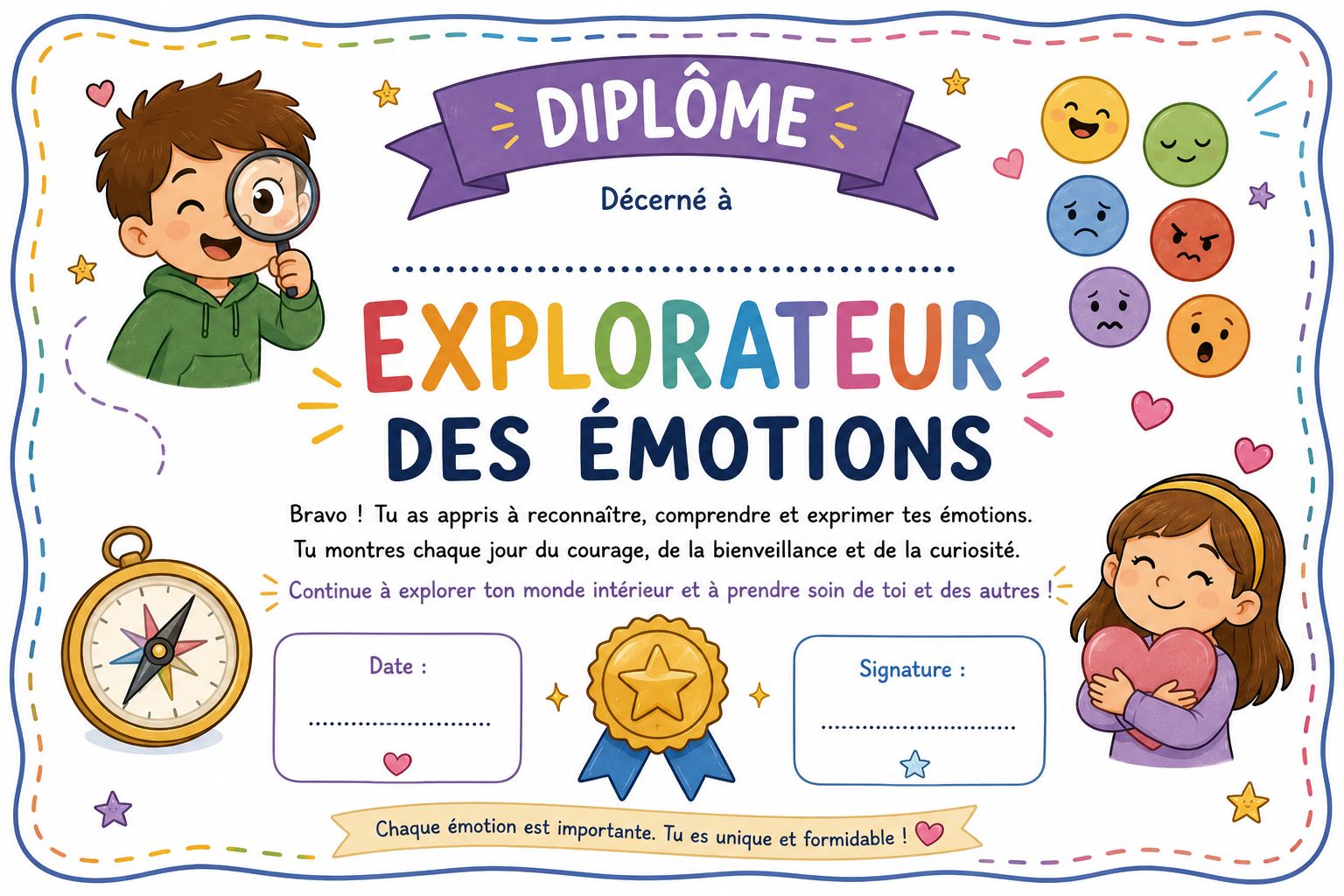 Diplôme explorateur des émotions