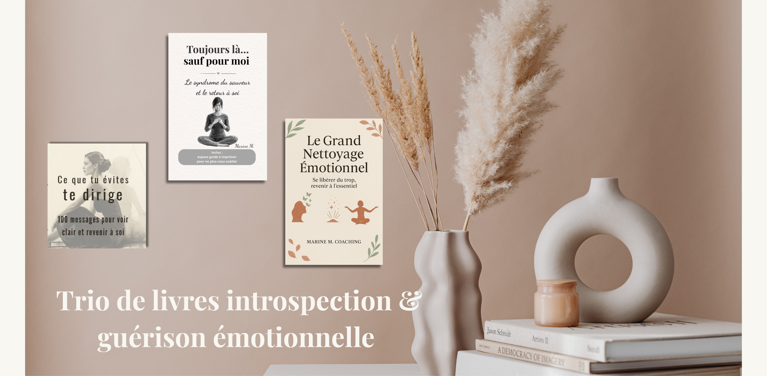 Trio de livres d’introspection et de guérison émotionnelle