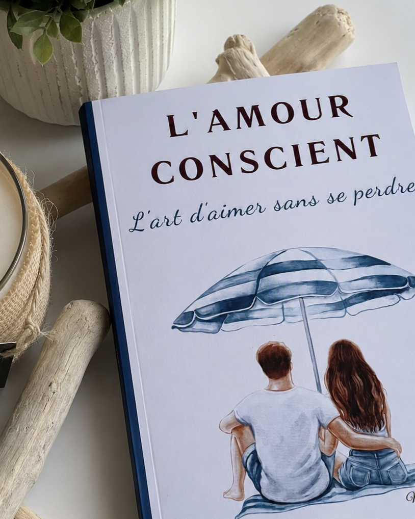 Livre papier L’amour conscient de Marine M., sur les relations amoureuses, l’attachement et la responsabilité émotionnelle