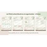 Les quatre fiches du lot TDAH enfant Routines et organisation
