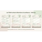 Les quatre fiches du lot TDAH enfant Attention et confiance