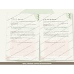 Aperçu de deux pages intérieures du carnet Les permissions