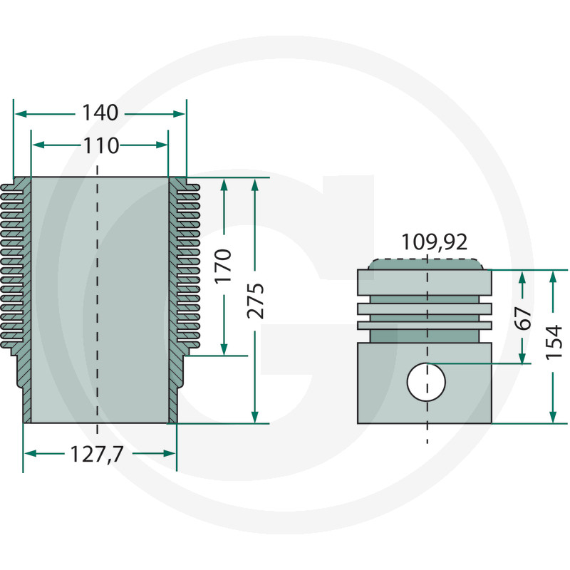 RALPAS.FR propose Kit cylindrée 75R pour DEUTZ - FAHR. Plan détaillé