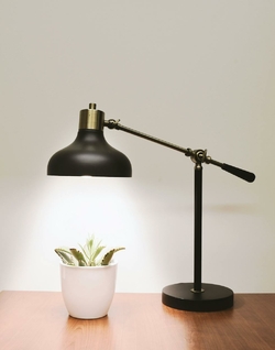 Lampe De Bureau En Métal Noir