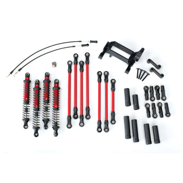 KIT-BRAS-BIELLETTE-LONG-TRX-4-COMPLET-ROUGE-8140R