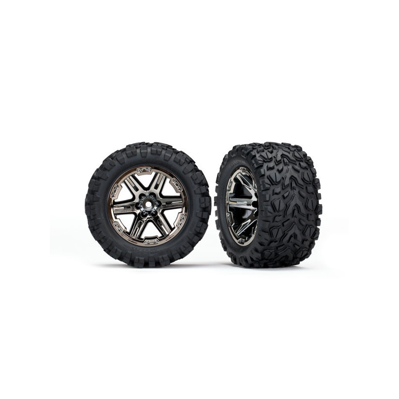 traxxas-pneus-talon-28-jantes-rxt-noir-chrome-x2-6773x