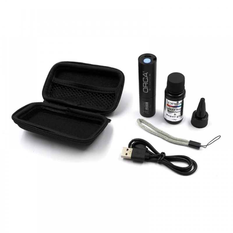 orca-lexan-body-reinforce-repair-glue-w-uv-emitter-set-with-uv-flashlight-gu22lb15gse