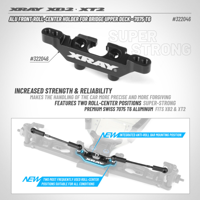 support-centre-roulis-avant-alu-xray-322046B