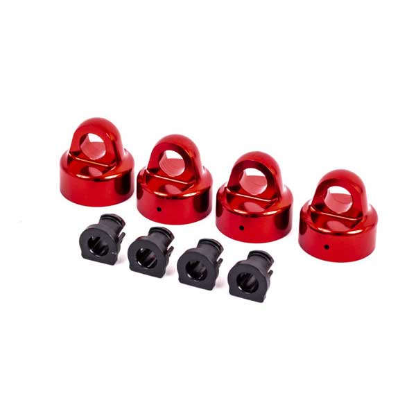 BOUCHONS-DAMORTISSEUR-GT-MAXX-ALU-ANODISES-ROUGE-X4-SLEDGE-9664R