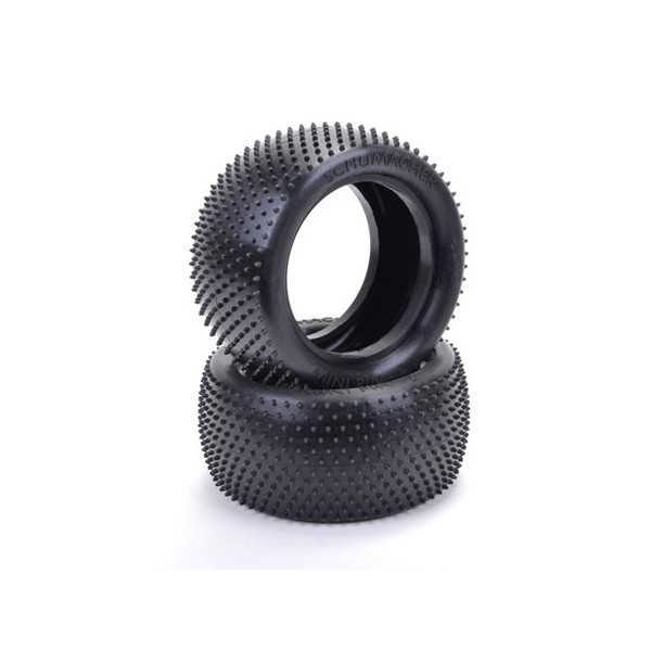 schumacher-mini-pin-2-pneus-arrieres-gomme-jaune-ref-u6804