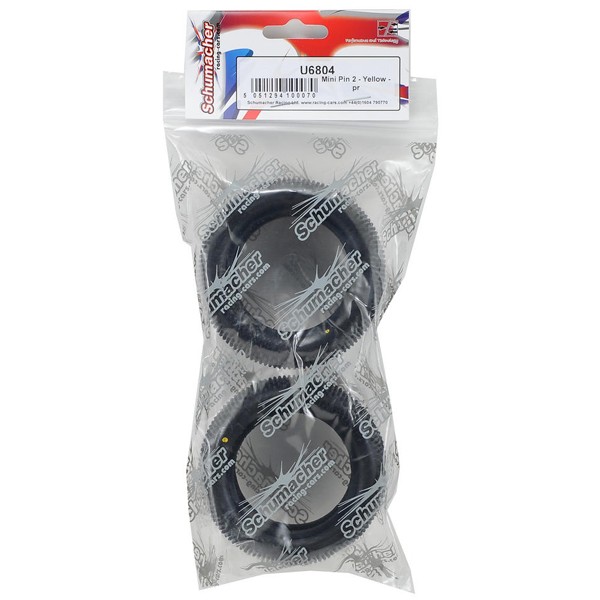 schumacher-mini-pin-2-pneus-arrieres-gomme-jaune-ref-u6804pkg