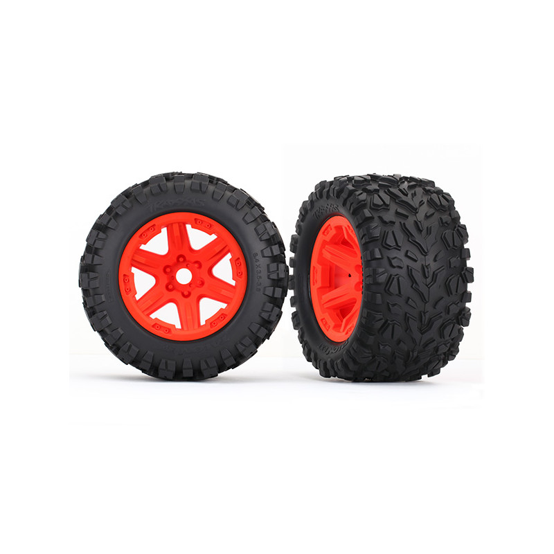 traxxas-pneus-talon-ext-jantes-38-orange-x2-8672a