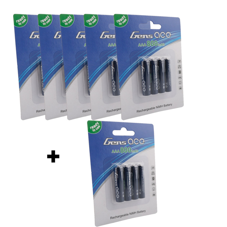 Pack 5+1 GENS ACE Accu nimh 800HV 1,25v, PGE2-0800AAA, PGE2-0800AAA
