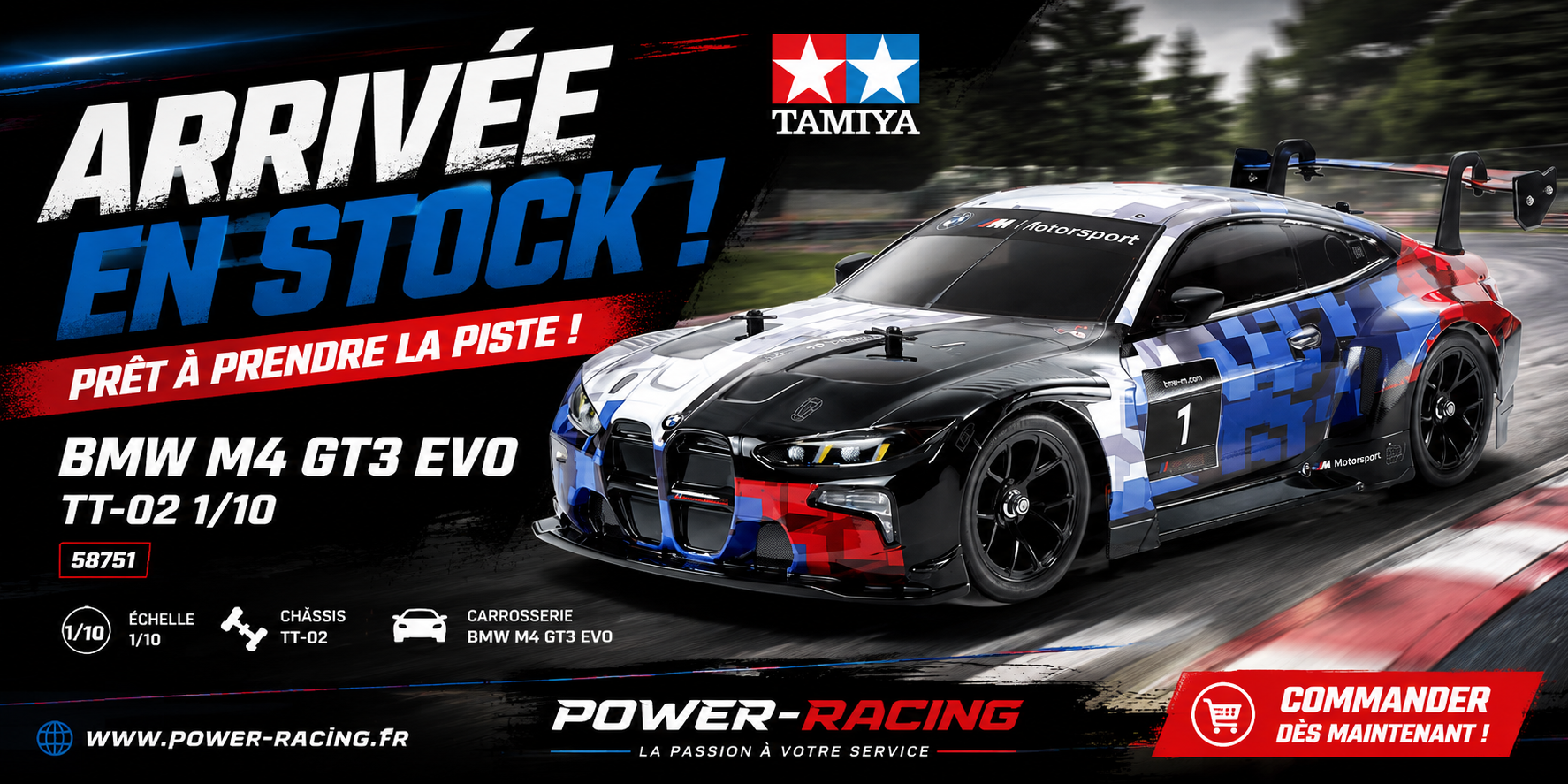  TAMIYA BMW M4 GT3 EVO TT-02