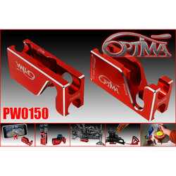 KEEDA Règle De Hauteur Et Affaissement 2-en-1 – Métal CNC – Pour RC 1/10, 1/14, 1/16 – Rouge