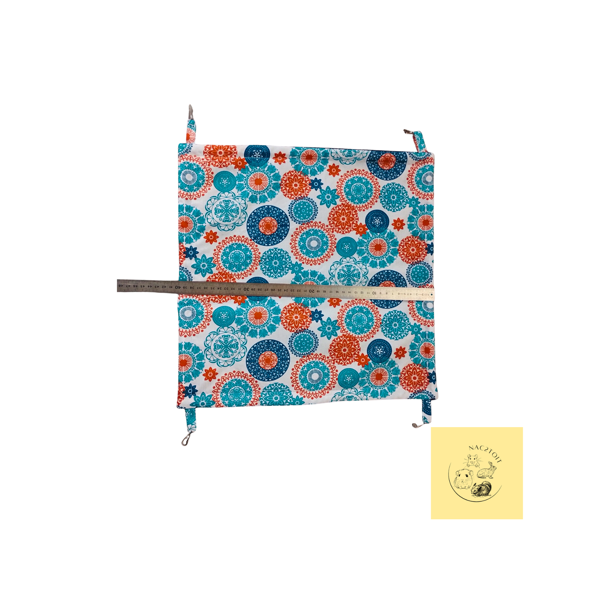 hamac-simple-pour-chinchilla-en-tissu-coton-blanc-et-turquoise-avec-reglet-de-50-cm-NAC2TOIT